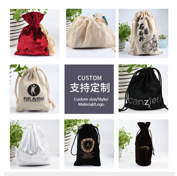 Bulk Satin Drawstring Dust Bag Gift Pouch For Makeup Storage