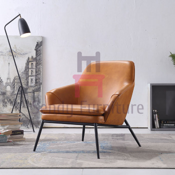 Стул отдыха PU ног 0.4cbm металла Unfolder кожаный с подлокотниками