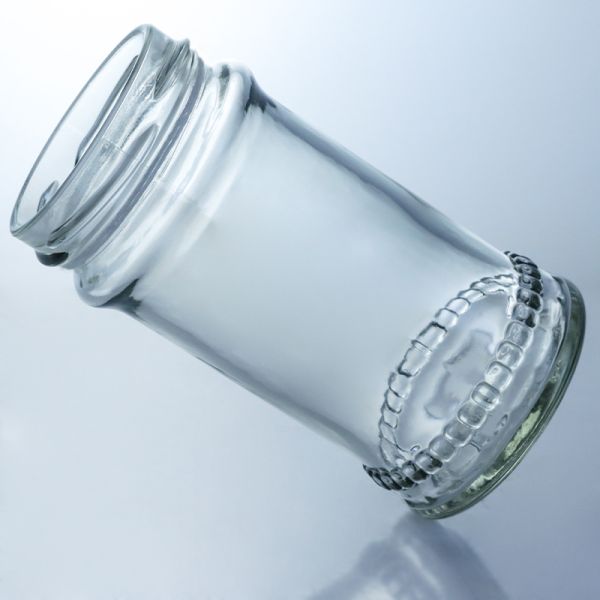 Food Container Metal Lid Clear Glass Honey Jars for Custom Honey Jam Storage