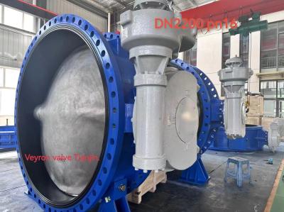 BS EN 593 Double Flanged wormgear Rotork Auma Captop Underground butterfly valve in DI material DN2200 2400  with Rotork