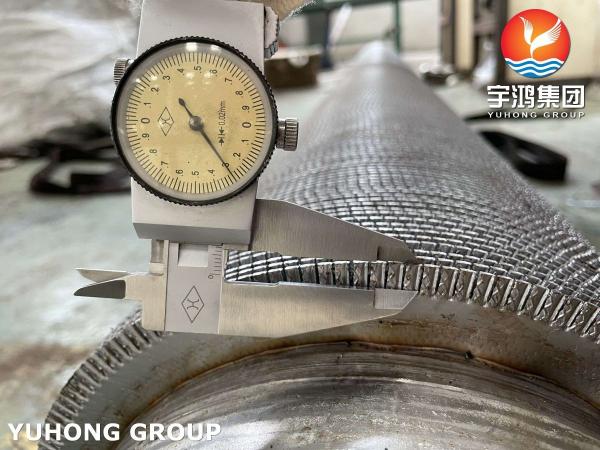 Tubo aleteado serrado ASME SA312 TP347 HFW para calentador de combustión, resistencia a la oxidación a alta temperatura