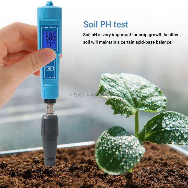 2 in 1 pH/Temp Digital pH Meter with 0.1 pH Accuracy and 0-50°C ATC Function for Lab and Pool Testing