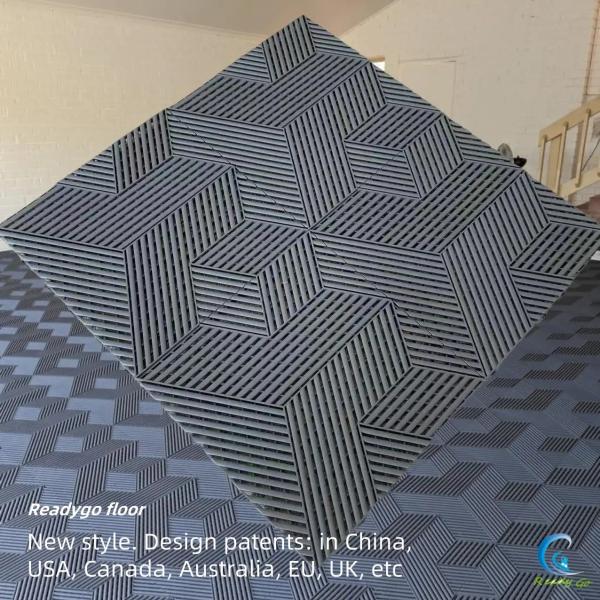 Polypropylene Garage Floor Tiles 2500Lbs Interlocking Garage Flooring Chemical Resistance
