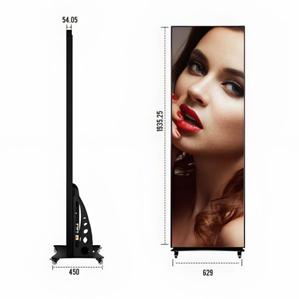 80 Inch P2.5 Spliceable LED Screen Foldable LED Digital Display Full Poster Screen