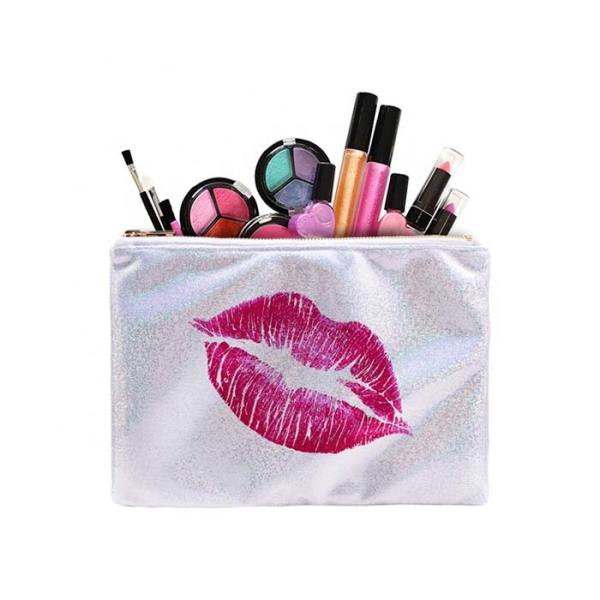 Impression à double face Colorier Glittery Sublimation Sac cosmétique DIY Sac personnalisé pour l'impression par sublimation