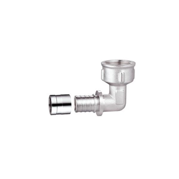 Pex Sliding Brass Female Connector , Forged Brass Elbow Fittings