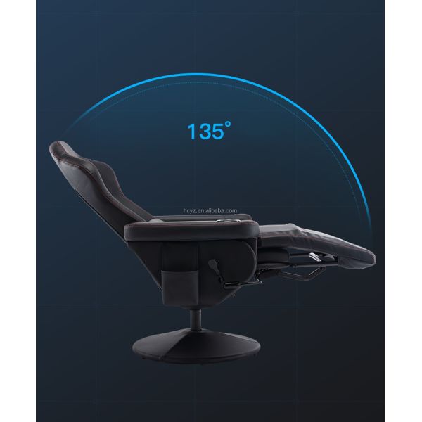 White Racing Style PU Leather Ergonomic Seat Swivel Gaming Sofa for Office