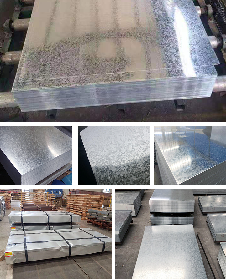 Large Spangle Galvanized Steel Sheet Zinc 40~275g GI Plate for Roofing & Construction