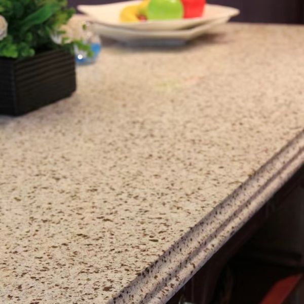 Кухонные кожевенные белые кварцевые столы искусственные