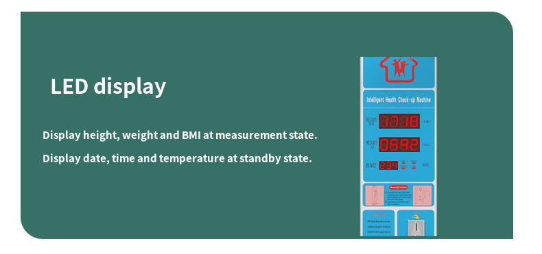 AC100-240V Medical Electronic Height Weight BMI Machine for Ultrasonic Measurement