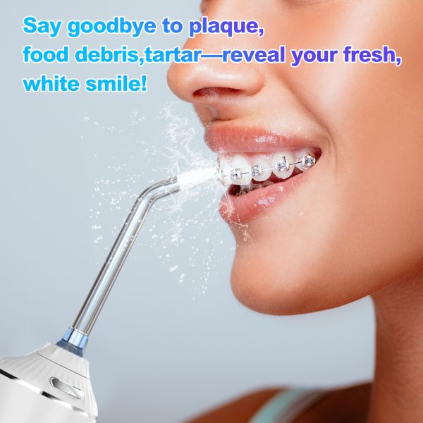 Cordless Water Flosser Teeth Cleaner 21W Travel IPX7 Waterproof Dental Floss Irrigator
