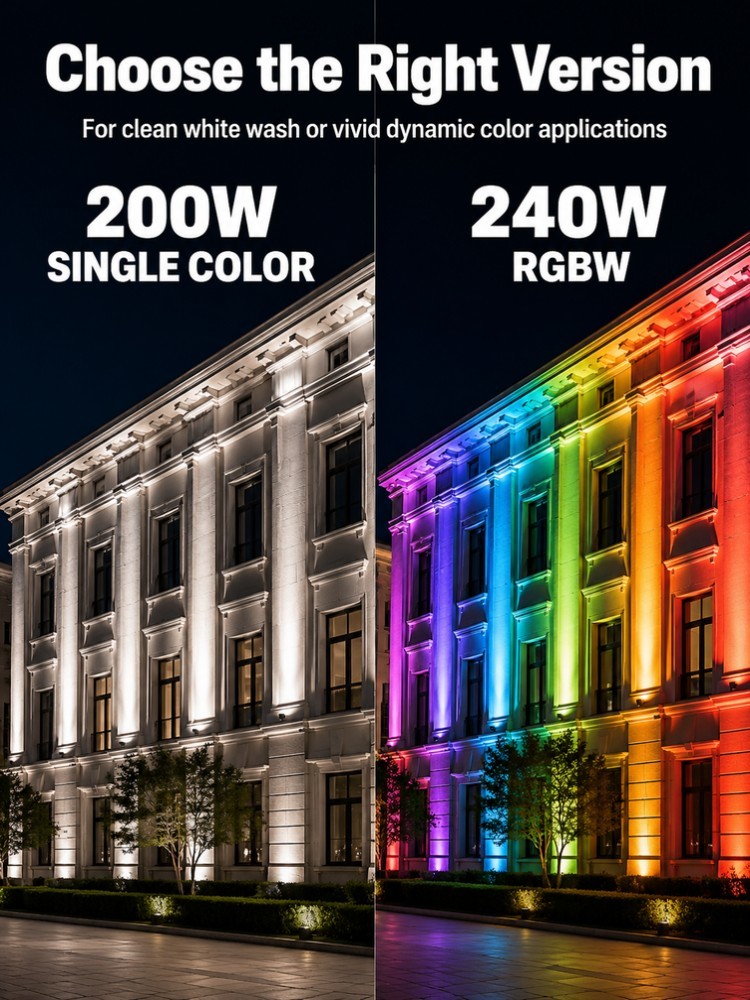 Rectangular IP67 Waterproof LED Stadium Flood Light 300W 3000K Outdoor Building Facade Light