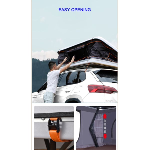 Полюс Алюминий Нержавеющая сталь Твердая крыша палатка для кемпинга путешествия подходит для всех автомобилей