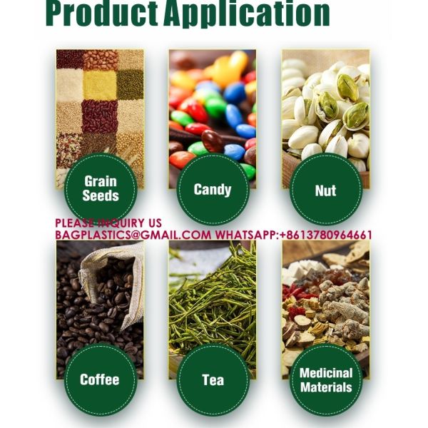 Resealable Pouch Bag Self-Standing Food Storage Bag Packaging Nut Snack Dry Fruit Bag