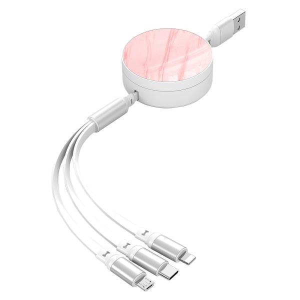 Customized Multi Function Charging Cable TPE 66W 3 In 1 USB Charging Cable  2A / 3A