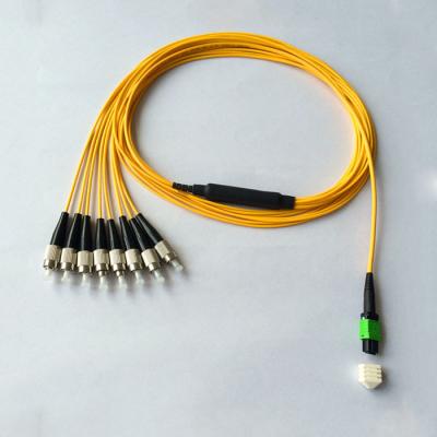 8 Core ST SC Bundle Fiber Optic Pigtail Processing Various Standard Connectors