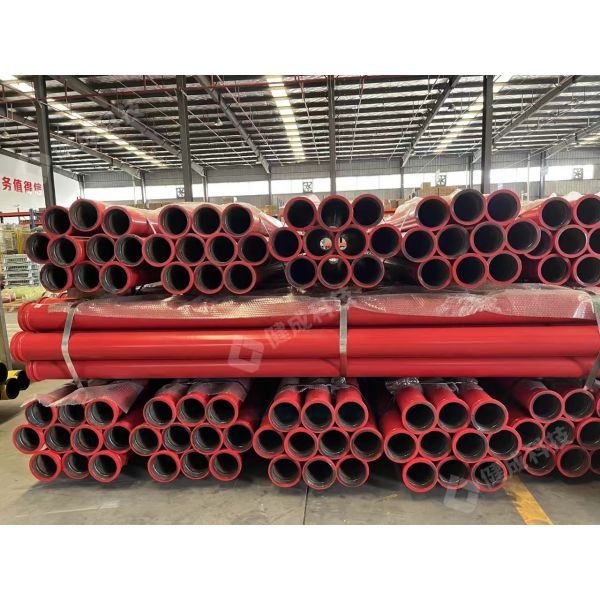 DN125 Concrete Pump Pipe ST52 Flange Connection 1 Year Warranty