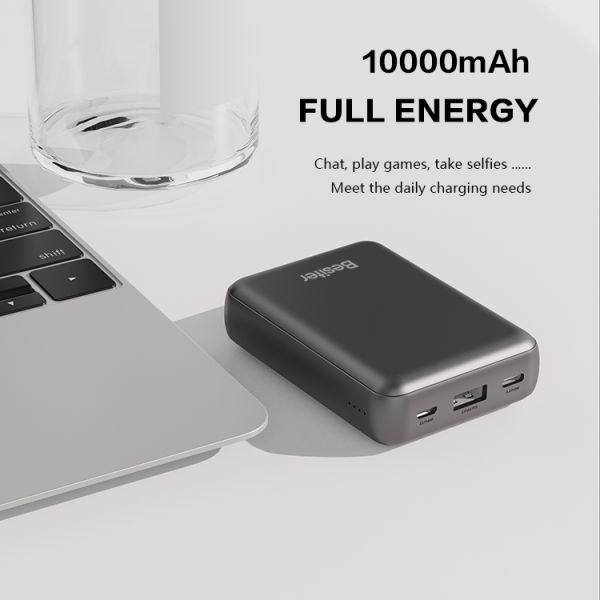 Custom Logo USB Type C Charger Power Bank 10000 MAh 2.1A Max Output 5V