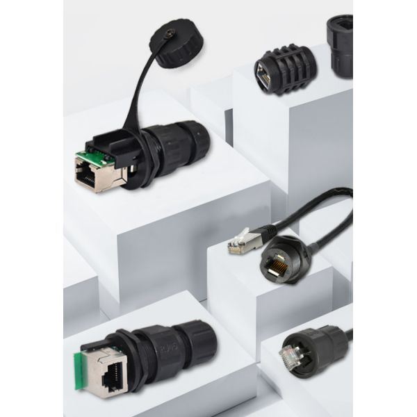 Кабеля гнезда штепсельной вилки RJ45 8P8C соединитель локальных сетей мужского женского водоустойчивый