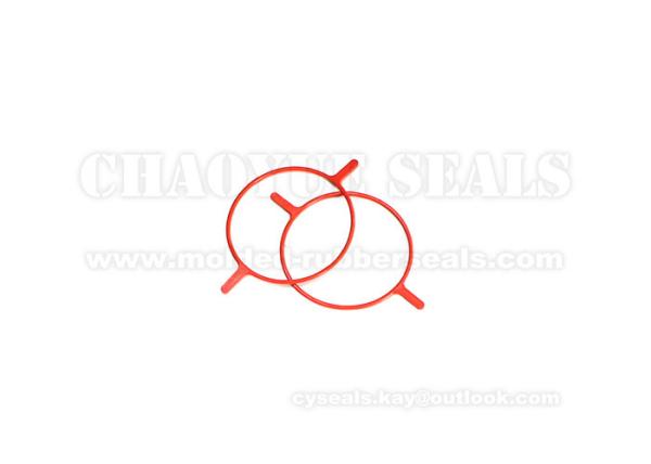 Orange EPDM Rubber Gasket Washer Seal Nonstandard Irregular Shaped 2mm Cross