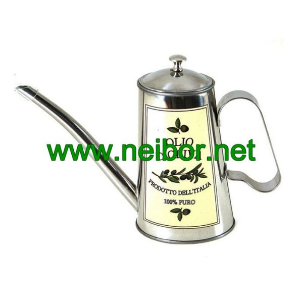 custom order stainless steel olive oil pourer