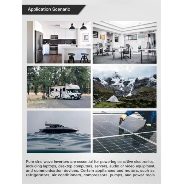 Batería resistente UPS Inverter Baja tensión Alta tensión Sobrecarga Protección de alta temperatura