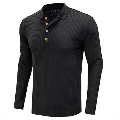 Cor sólida maufactory POLO Shirt European And American do OEM Autumn And Winter Long Sleeved