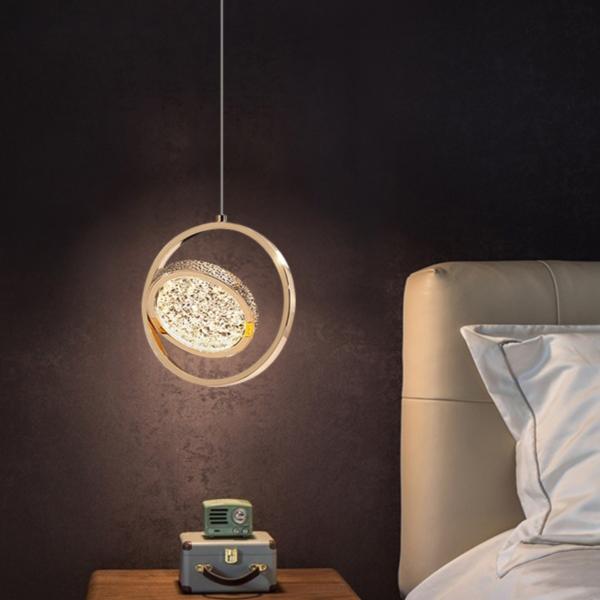 Moderna lámpara colgante LED acrílica decorativa para el hogar, sala de estar, hotel, círculo, luz colgante