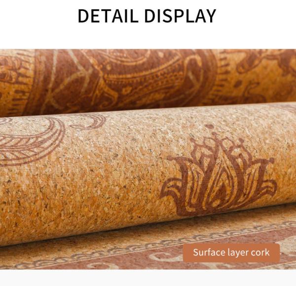 Luxury eco friendly custom non slip foldable outdoor 3 mm pilates exercise natural rubber cork yoga mat