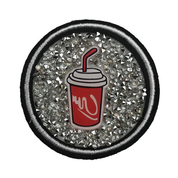 Fashion Design Coca Cola Patches , Round Custom Patches No Minimum