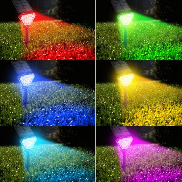 16LED Solar Lawn Light 12W Super Bright Beads Double Angle Adjustable With Removable Rod