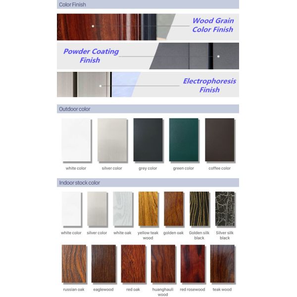 Powder Coating Aluminium Swing Window 2.3mm-2.5mm Profile Thickness