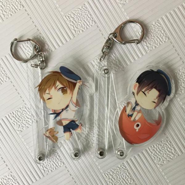 High Definition Holographic Acrylic Charms , Cartoon Character Charms