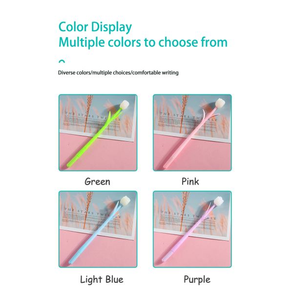 Colorido caucho blando creativo de tinta de gel de 0,5 mm Color cambiante rosa forma Neutral de la pluma