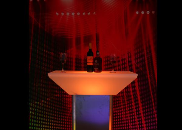 Glowing Illuminated Bar Tables 15 Colors Metal Stand 12 Months Warranty