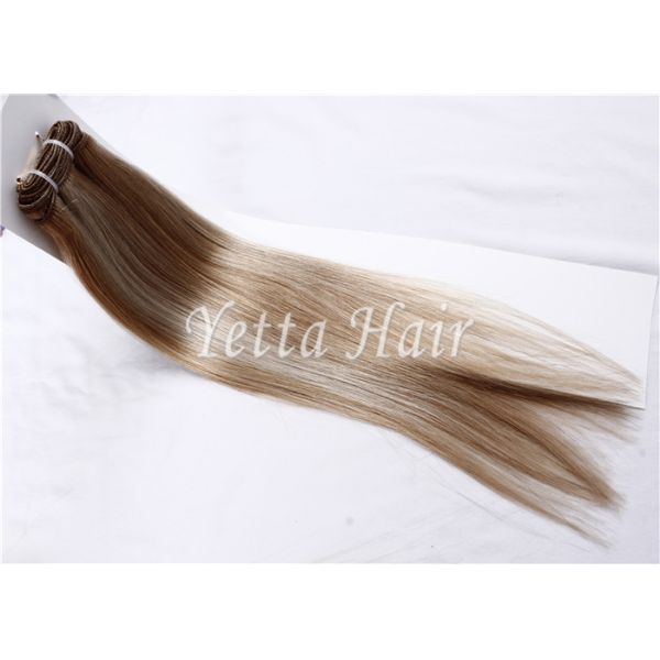Customized Unprocessed Brazilian Virgin Human Hair Extensions Mixed Color