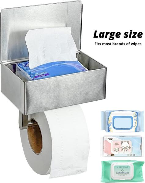 Polished Chrome Metal Stainless Steel Toilet Roll Dispenser For Bathroom Washroom Hotels