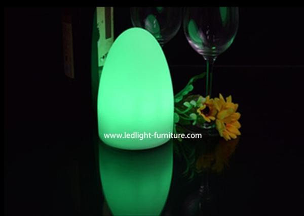 Candeeiros de mesa decorativos pequenos do diodo emissor de luz, ovo recarregável luz dada forma da noite 
