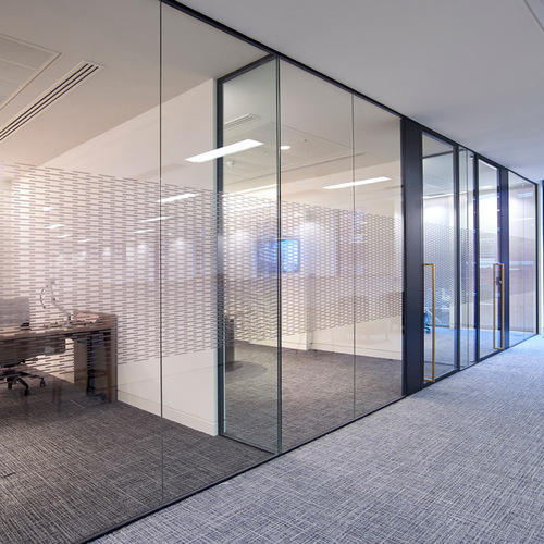 Aluminum Glass Office Partitions Frosted Glass Partitions Sound Proof