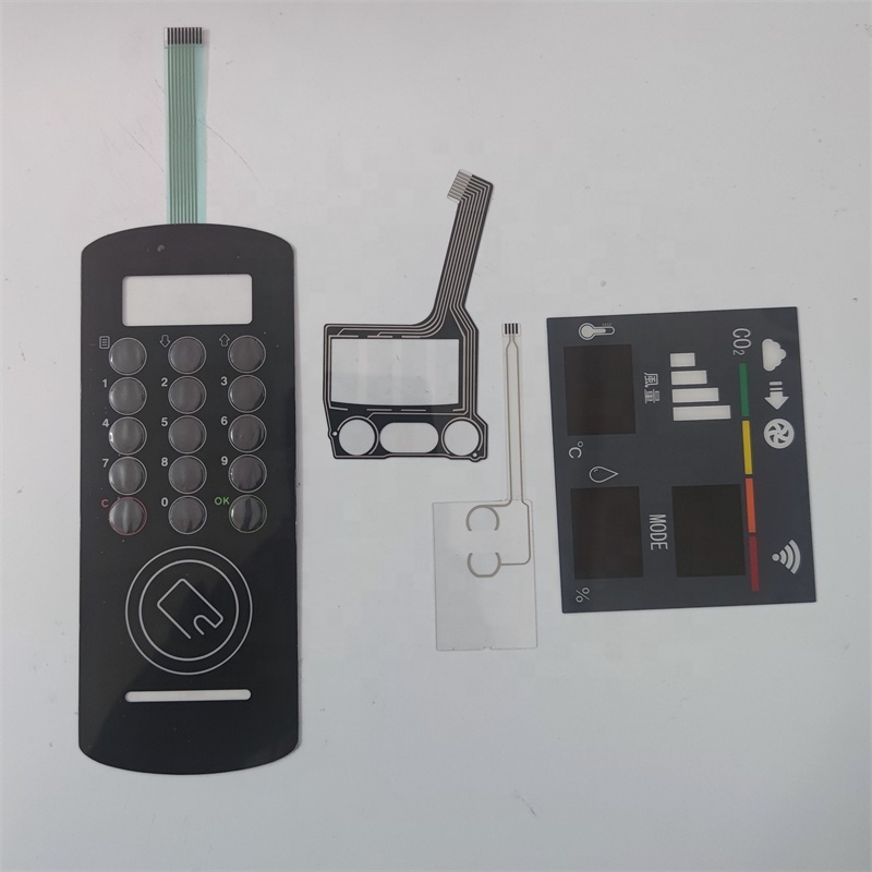 Graphic Flexible Plastic Sheet Membrane Switch Keypad PET PC For Industrial Equipment