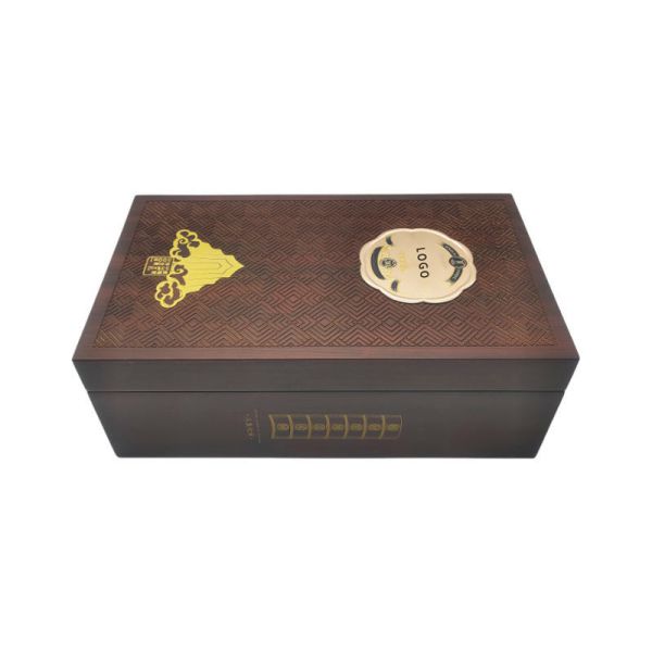 Luxury Natural Wood Wine Box with Piano Lacquer Finish and Custom Design for Single Bottle Champagne Packaging