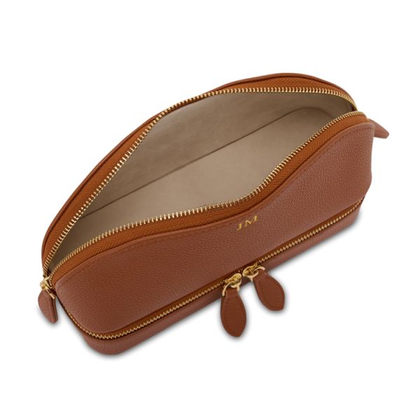 OEM Double Layer Leather Makeup Organizer Bag Jewelry Storage Case Personalized Design