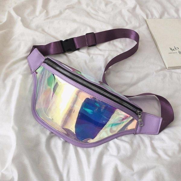 Fashion Laser Waist Bag Transparent All-Match Bag New Waist Bag Ins Women'S Messenger Bag Sports Bag