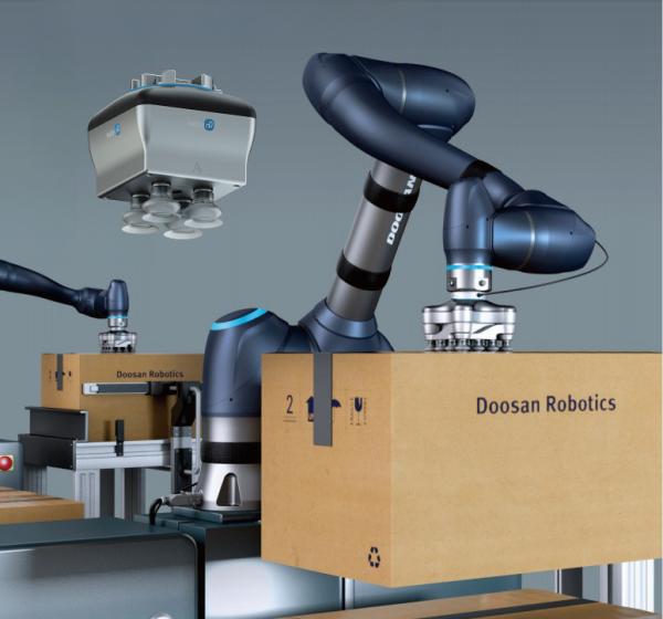 Venda Quente Doosan E0509 5kg Carga Útil 900mm Reach Manipulador de Alimentos Fry Robot Sorvete Robô Máquina de Fabricação de Café