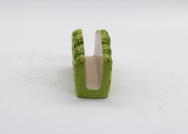 Green Asparagus Ceramic Napkin Holder Handmade Dolomite Tableware Room Decoration