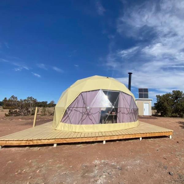 Full Accessories Desert Geodesic Dome Tent Wind Resistant 4 Season Resort House Tent