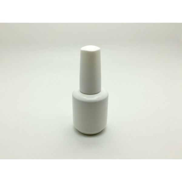 white powder coating gel polish bottle thick tough coating 15ml round gel polish bottle nail polish packaging LESS MOQ