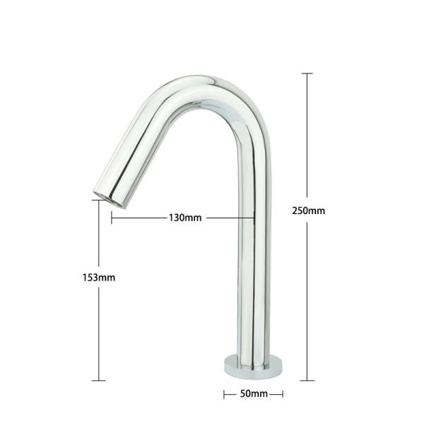Office G1/2 Inlet Thread Less Than 0.5s Sensor Wash Basin Tap
