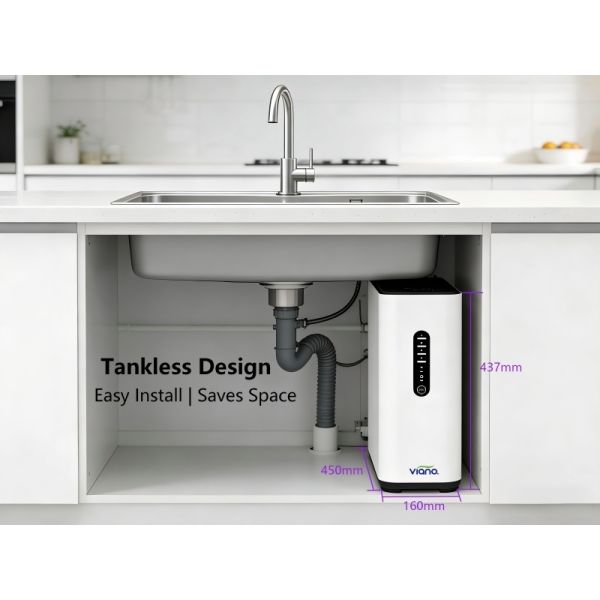 Under Sink High Flow RO System Smart Pumpless Tankless With 600GPD Capacity