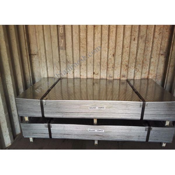 0.5mm Thickness Round Etching Perforated Steel Mesh , Perforated Metal Panels